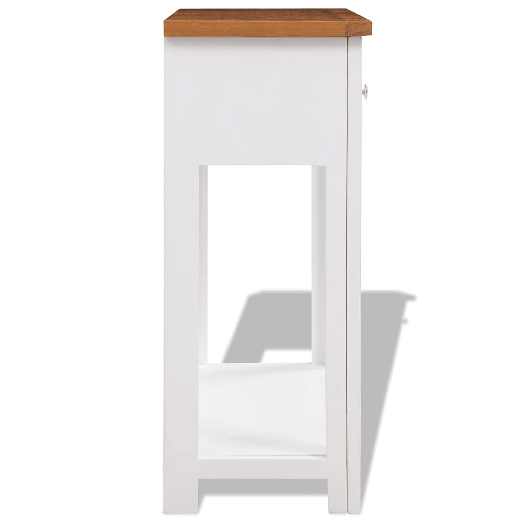 Solid Oak Wood Side Table F23564