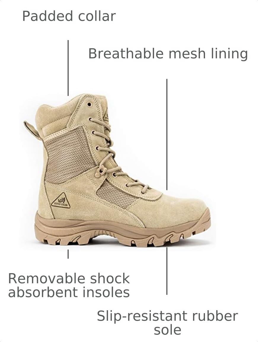 Tan Black Leather Work Boots S1220