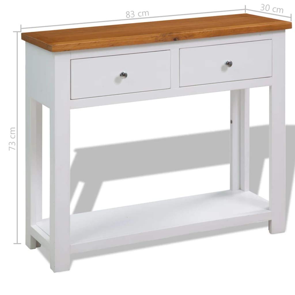 Solid Oak Wood Side Table F23564