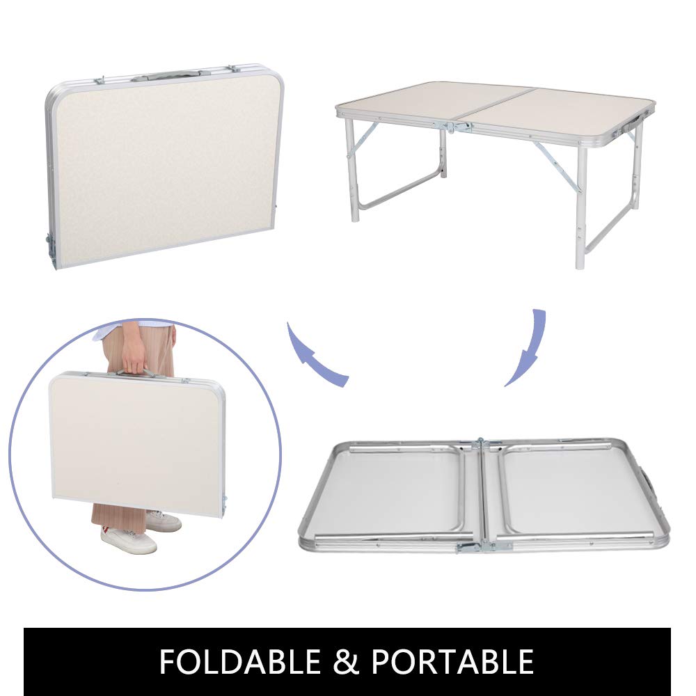3FT Aluminum Folding Table with Carrying Handle X839440