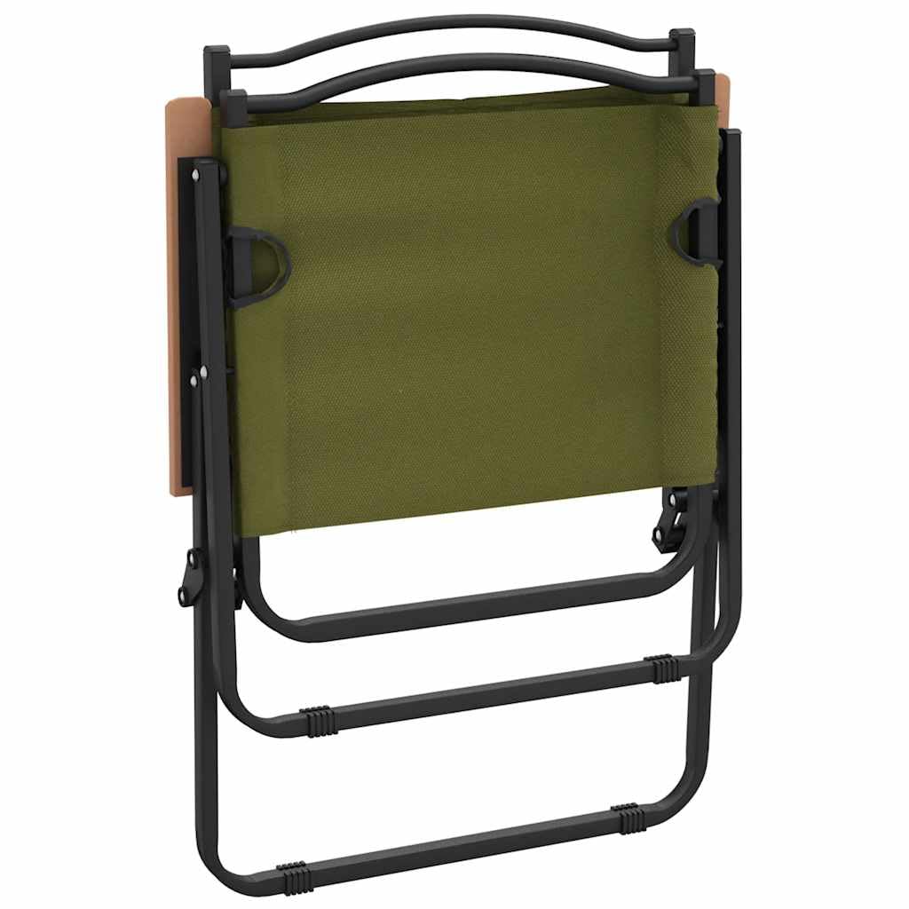 Camping Chairs 2 pcs Green Oxford Fabric Folding E898156