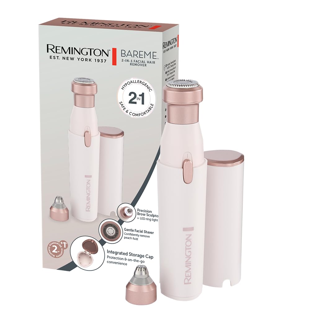 White 2-in-1 Waterproof Facial Hair Remover Q8171