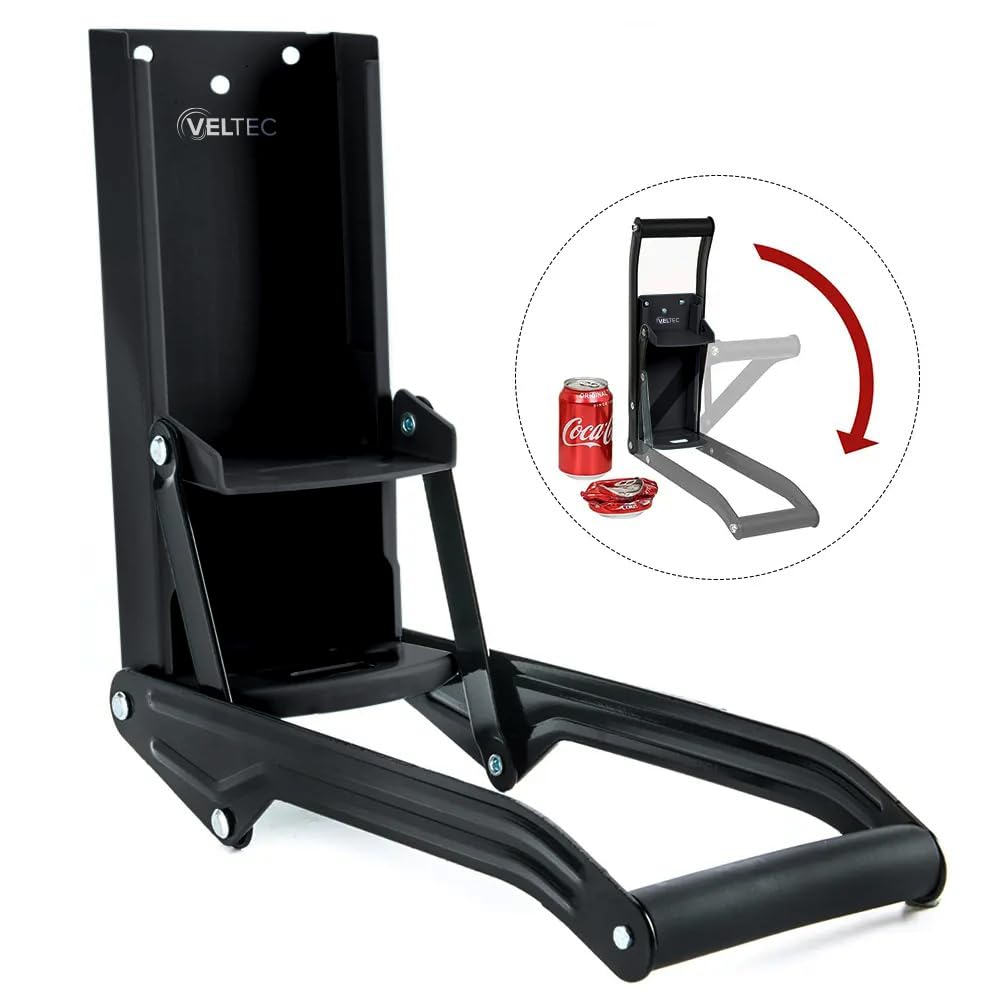 16 Oz and 12 Oz Wall-Mounted Can Crusher and Bottle Opener I473