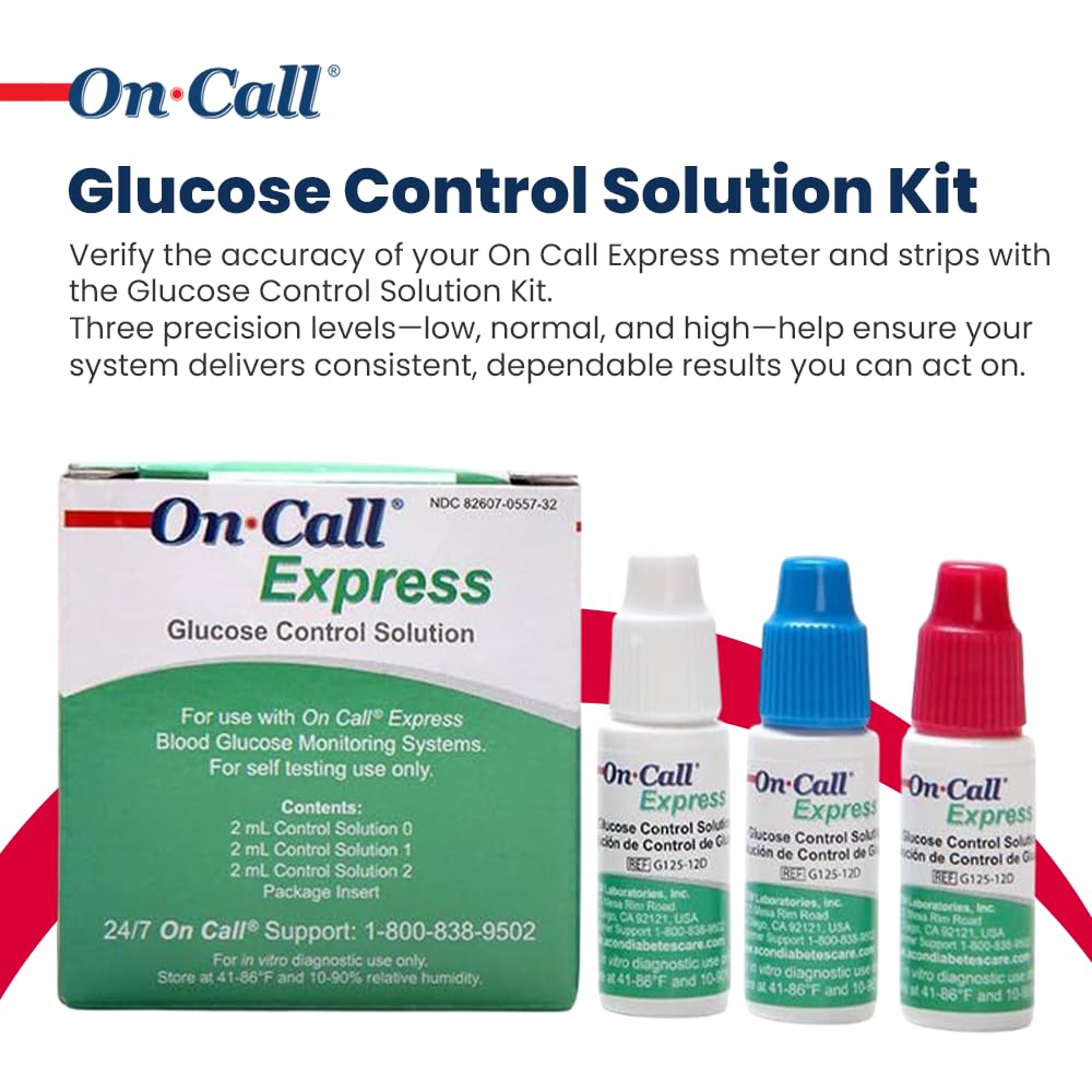 Glucose Control Solution Kit Level 0, 1 & 2, 3-Pack 2mL Bottles E979