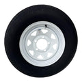 ST205/75R15 Trailer Tire on Rim Load Range C 6 Ply 5 Lug White Spoke Wheel F95217