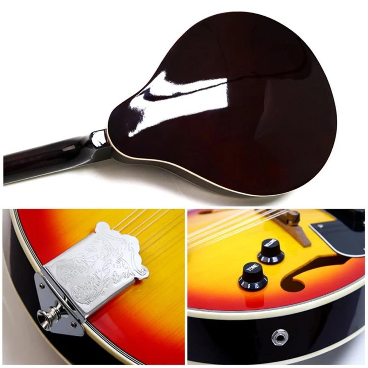 Electric Mandolin Spruce 8 Strings Sunburst S274