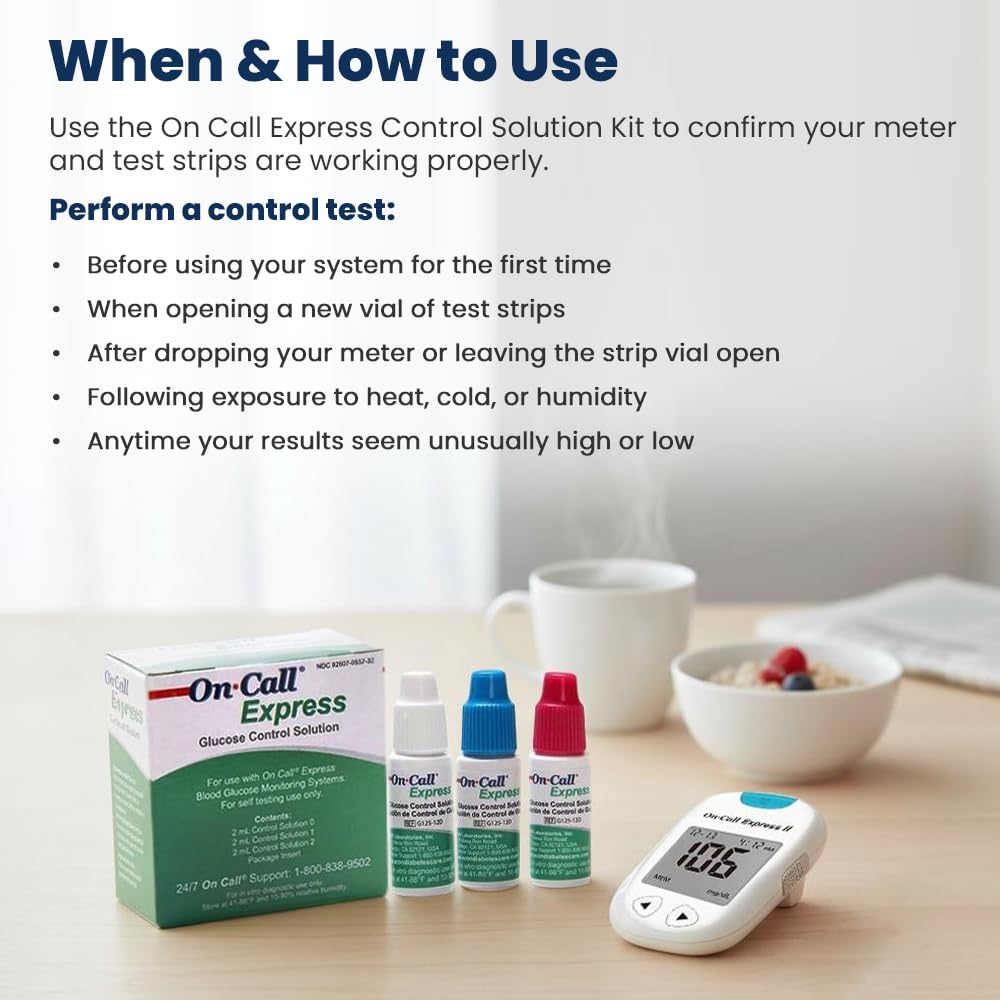 Glucose Control Solution Kit Level 0, 1 & 2, 3-Pack 2mL Bottles E979