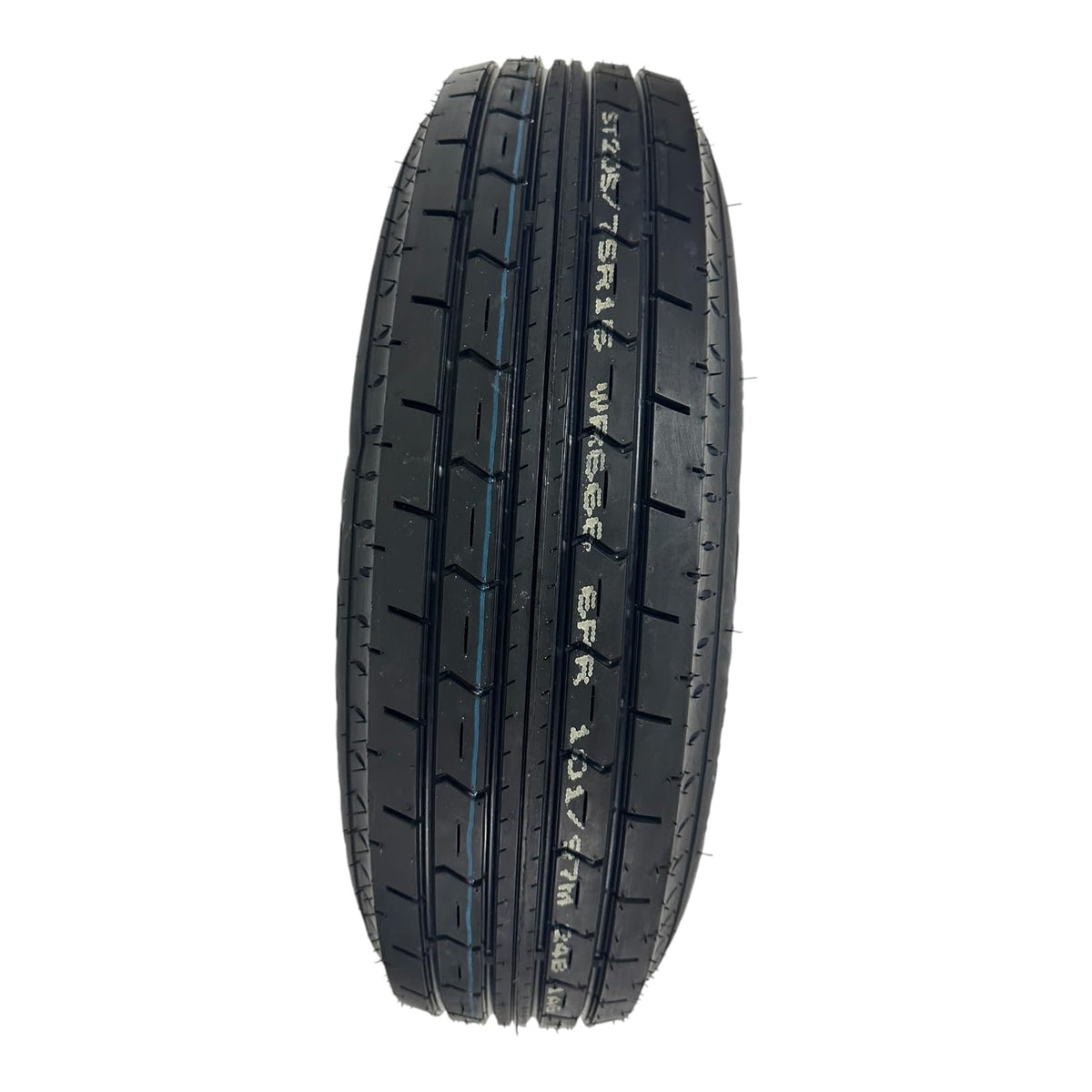 ST205/75R15 Trailer Tire on Rim Load Range C 6 Ply 5 Lug White Spoke Wheel F95217