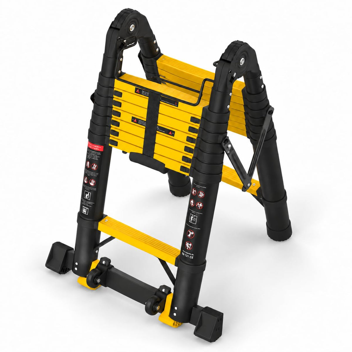 Telescoping Ladder 16.5 FT A Frame 330 lbs Capacity Yellow W270259