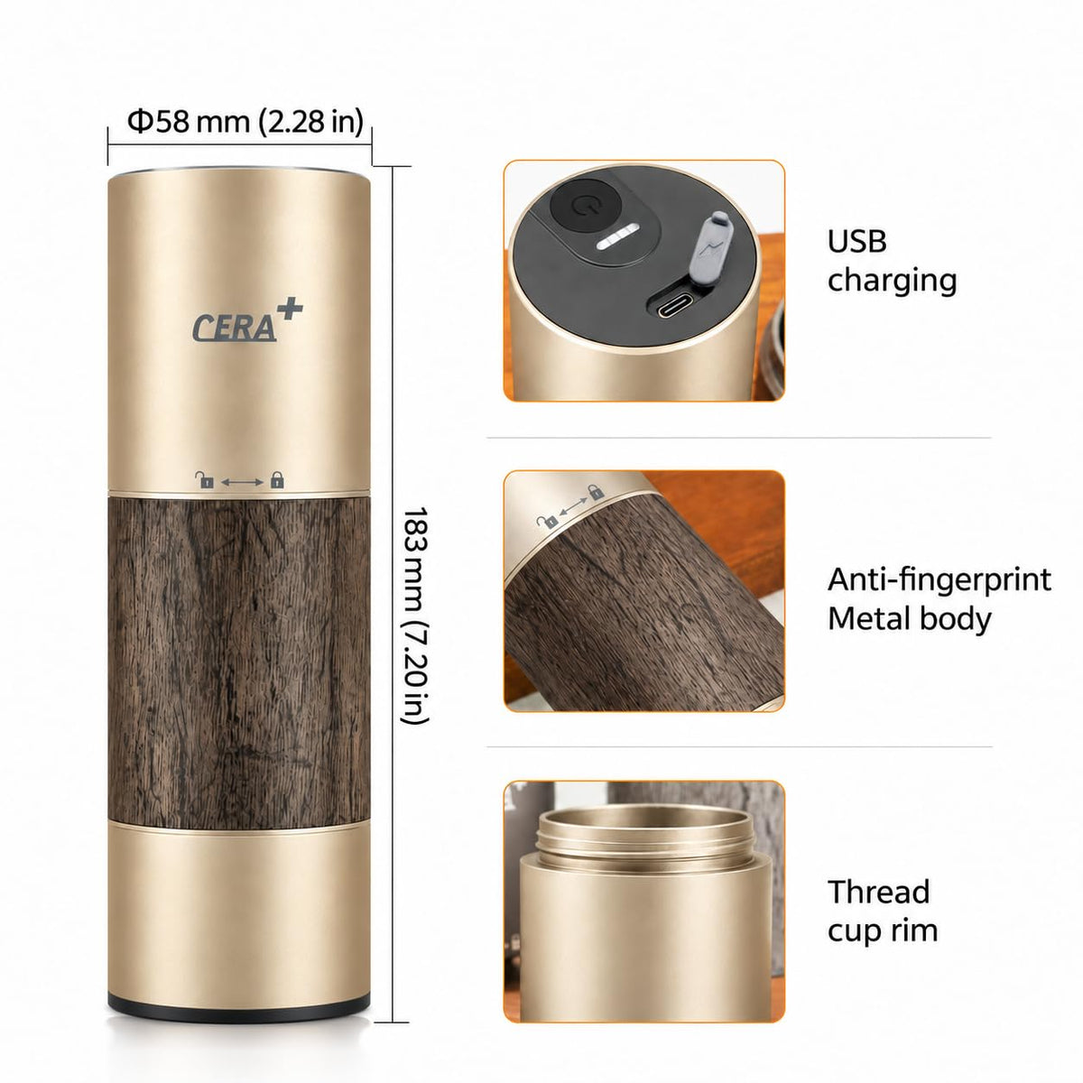 Portable Burr Coffee Grinder G866449
