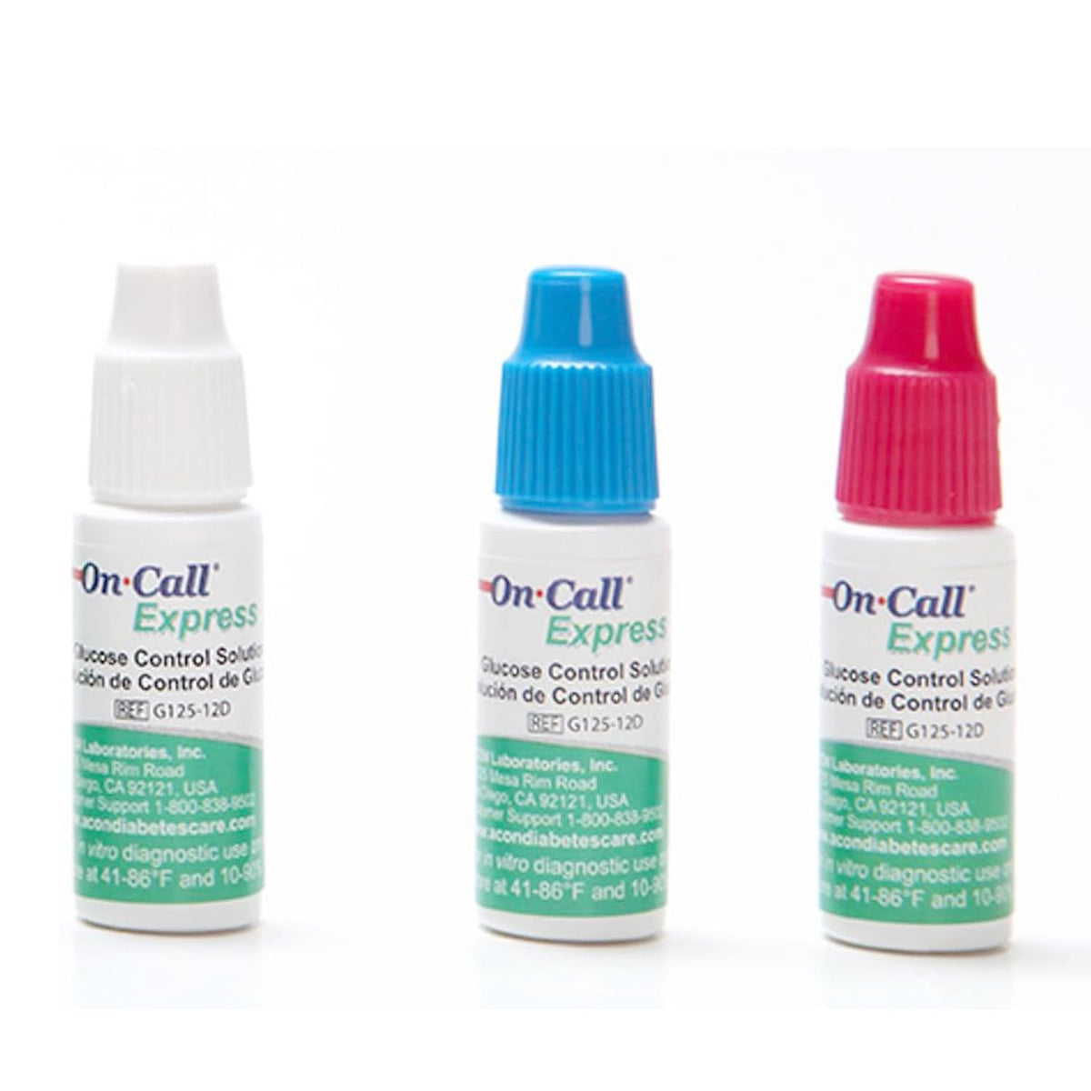 Glucose Control Solution Kit Level 0, 1 & 2, 3-Pack 2mL Bottles E979