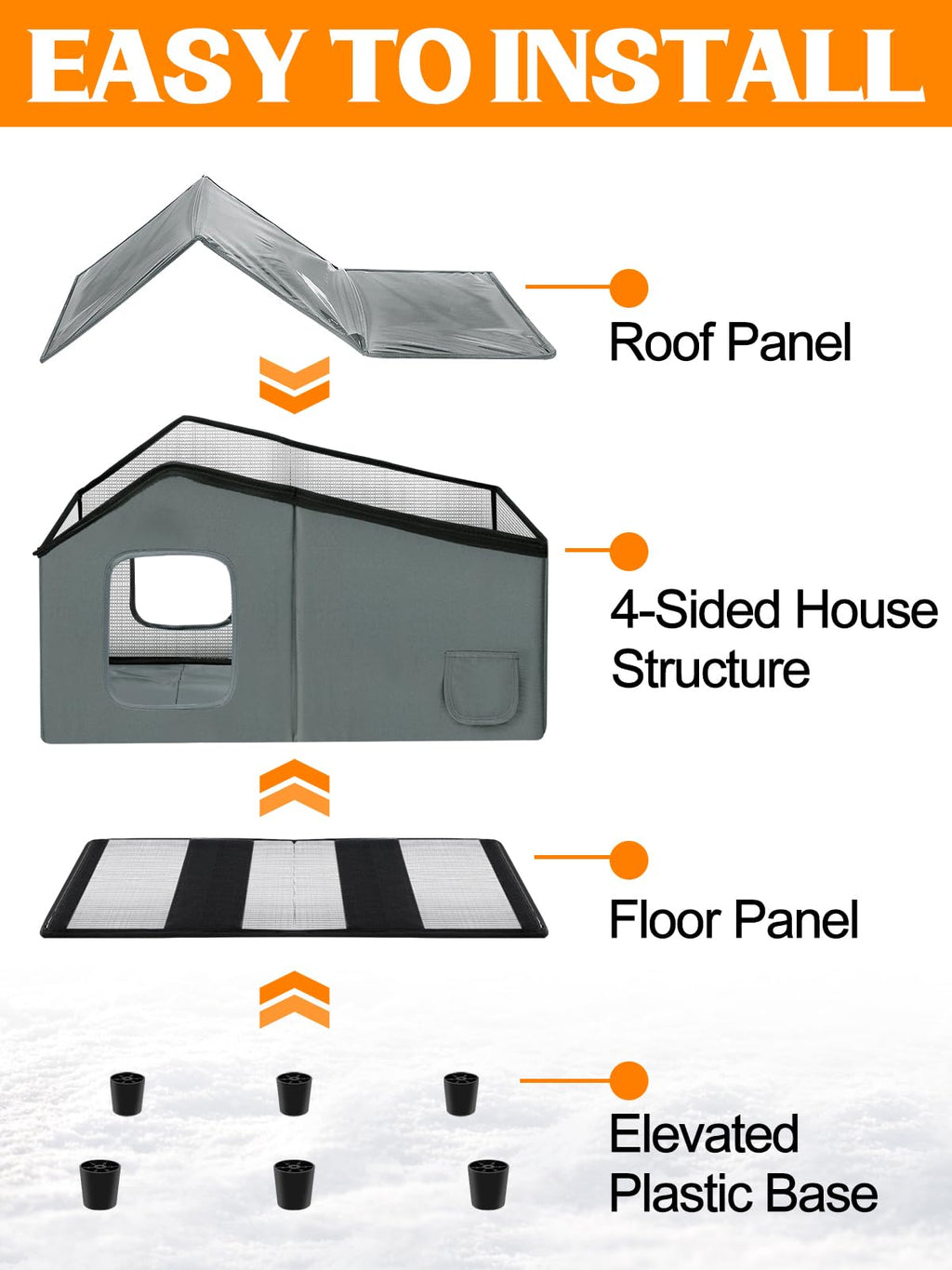 Heated Outdoor Cat House with Escape Door Z19667