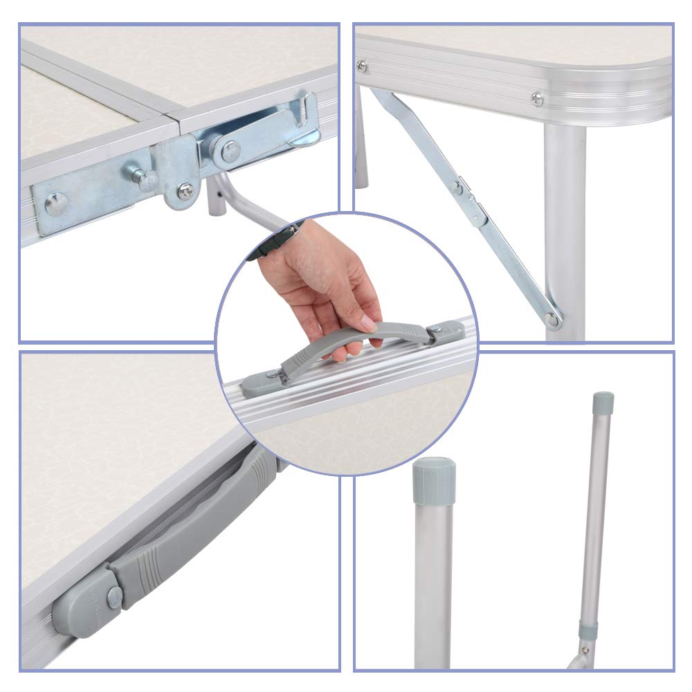 3FT Aluminum Folding Table with Carrying Handle X839440