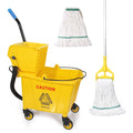 35Qt Mop Bucket with Wringer and Drain Hose L4627