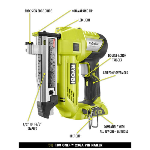 18-Volt Cordless 23-Gauge Pin Nailer Q88004