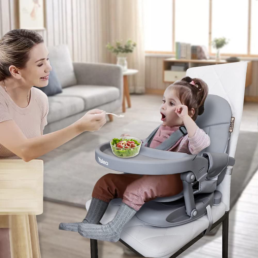 Foldable Baby High Chair Booster Seat with Removable Tray S803