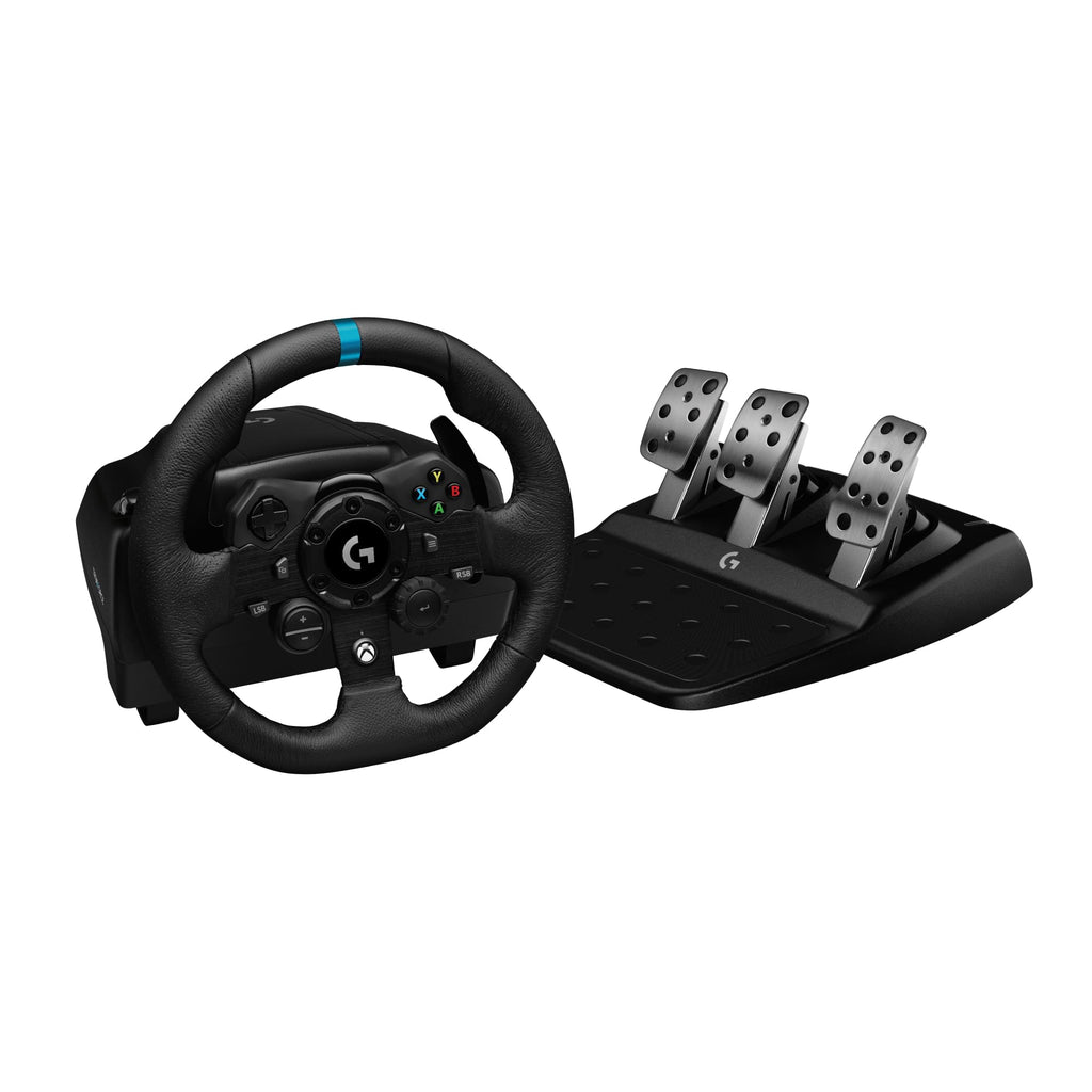 Racing Wheel and Pedals with Force Feedback and Leather Wheel Cover K5874