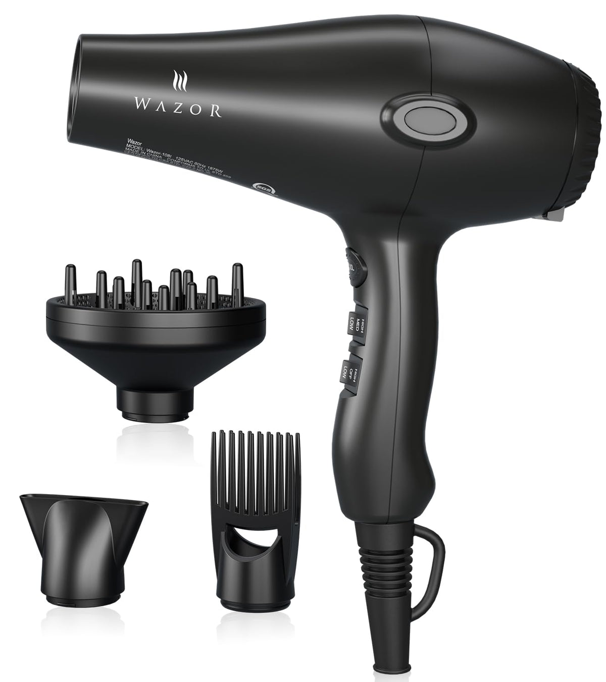 1875W Ionic Hair Dryer with Diffuser H2641