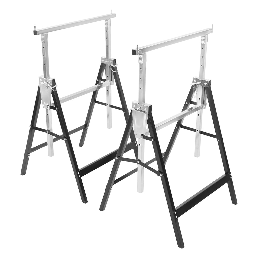 2-Pack Folding Saw Horses Height Adjustable Steel Construction T61092