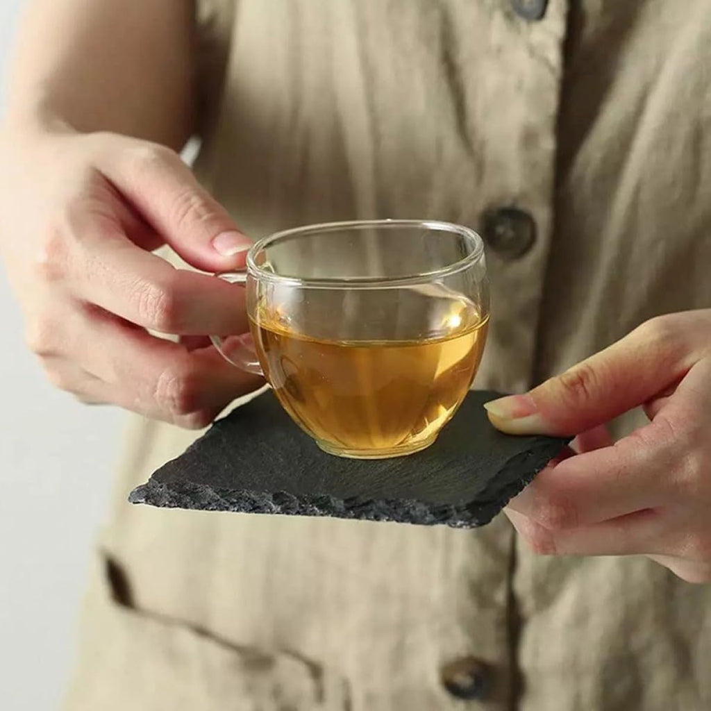 Natural Stone Drink Coasters 12 Pcs Square C1549