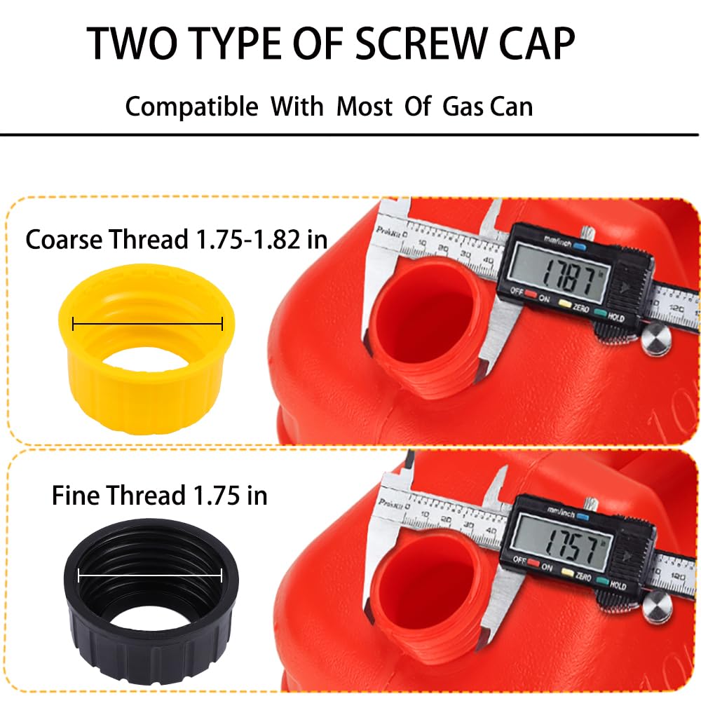 Gas Can Spouts with Vent Cap for 1 2 5 Gallon N538082