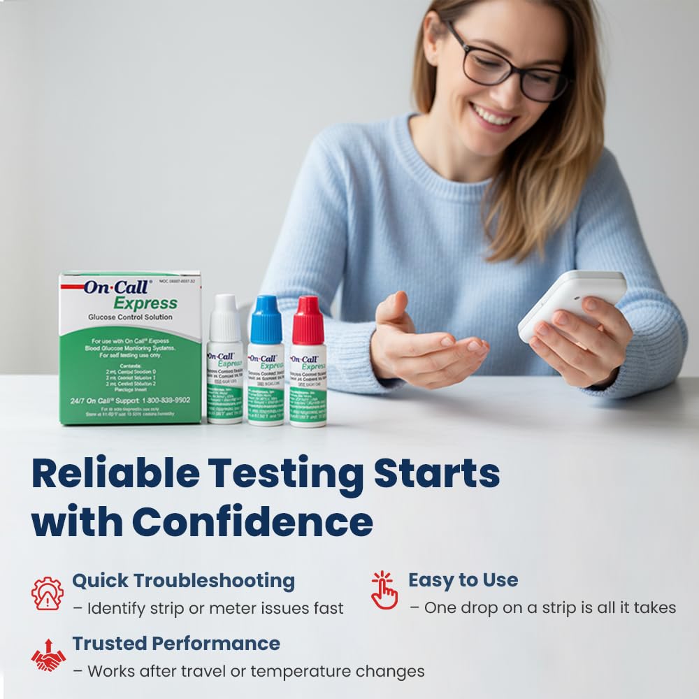 Glucose Control Solution Kit Level 0, 1 & 2, 3-Pack 2mL Bottles E979