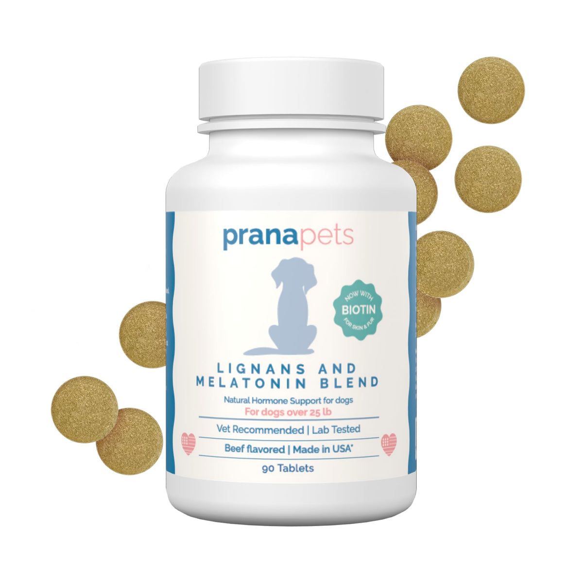 Lignans & Melatonin with Biotin Blend for Dogs Over 25 lb O390973