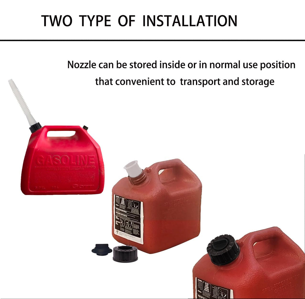 Gas Can Spouts with Vent Cap for 1 2 5 Gallon N538082