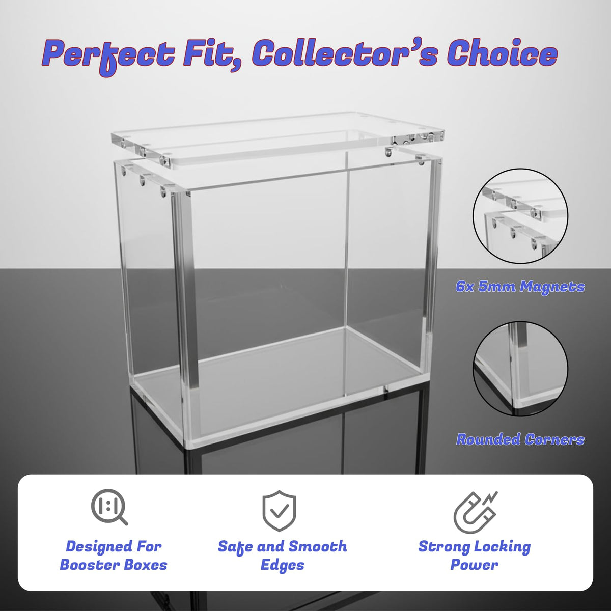 Clear Acrylic Booster Box Case with Magnetic Lid A580711