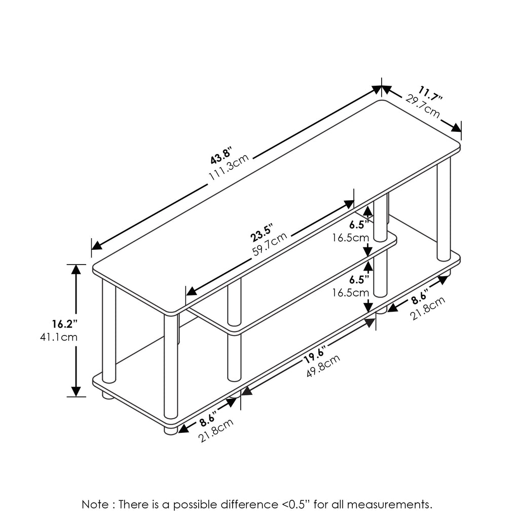 3-Tier 50" TV Stand & 55" Entertainment Center U674