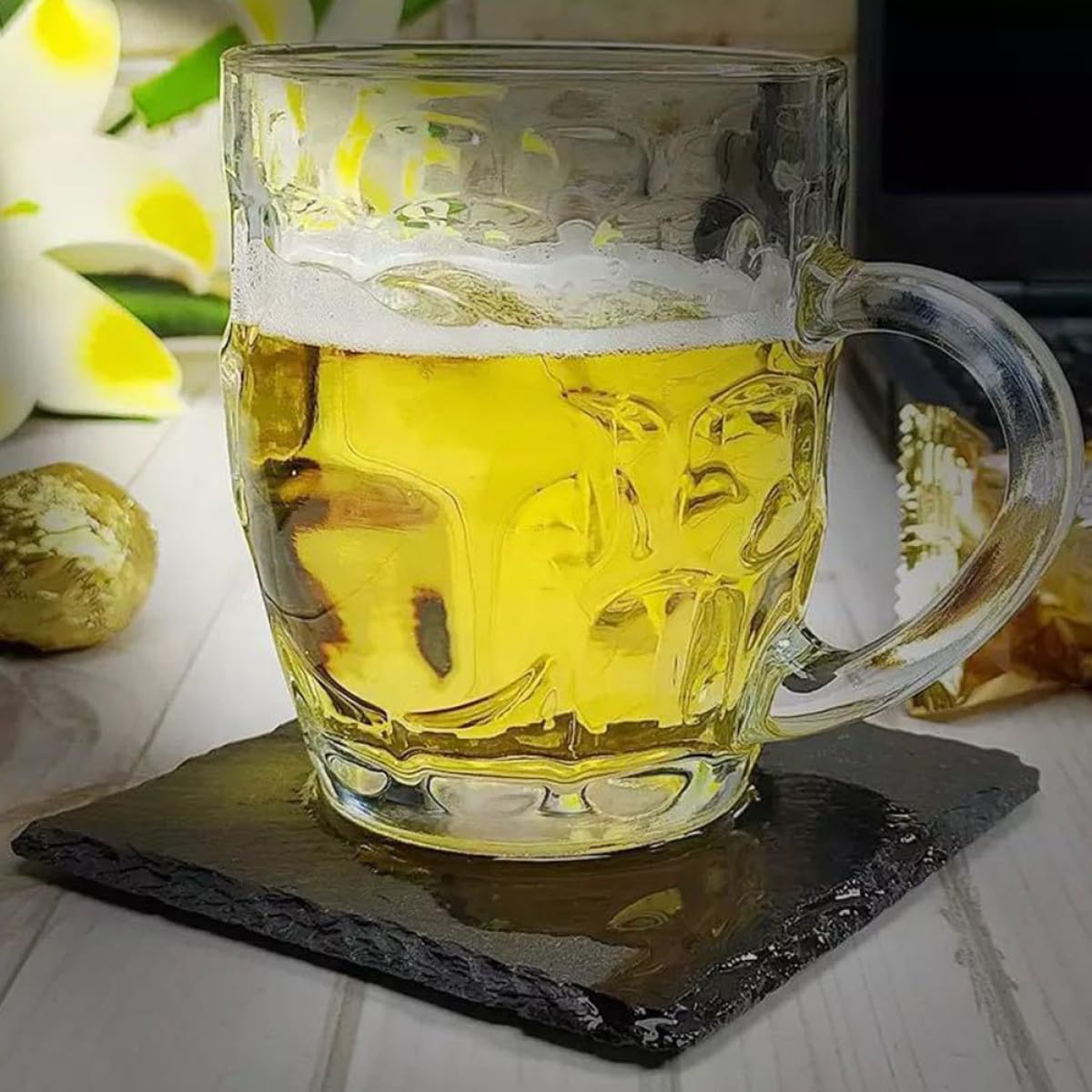 Natural Stone Drink Coasters 12 Pcs Square C1549