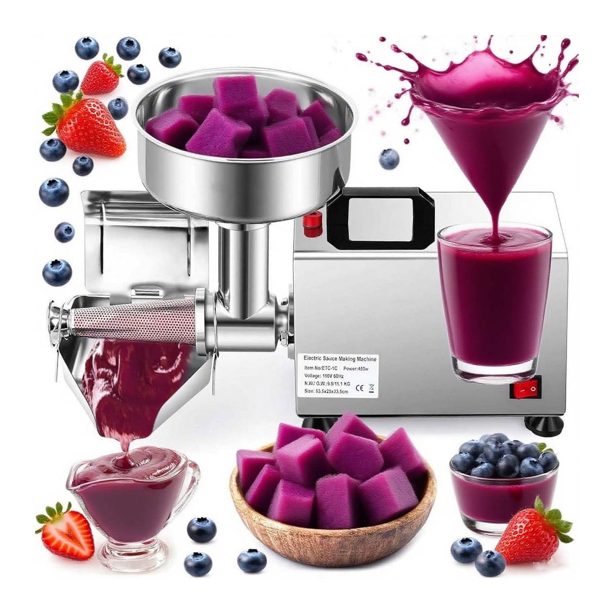 450W Stainless Steel Electric Sauce Maker T41122