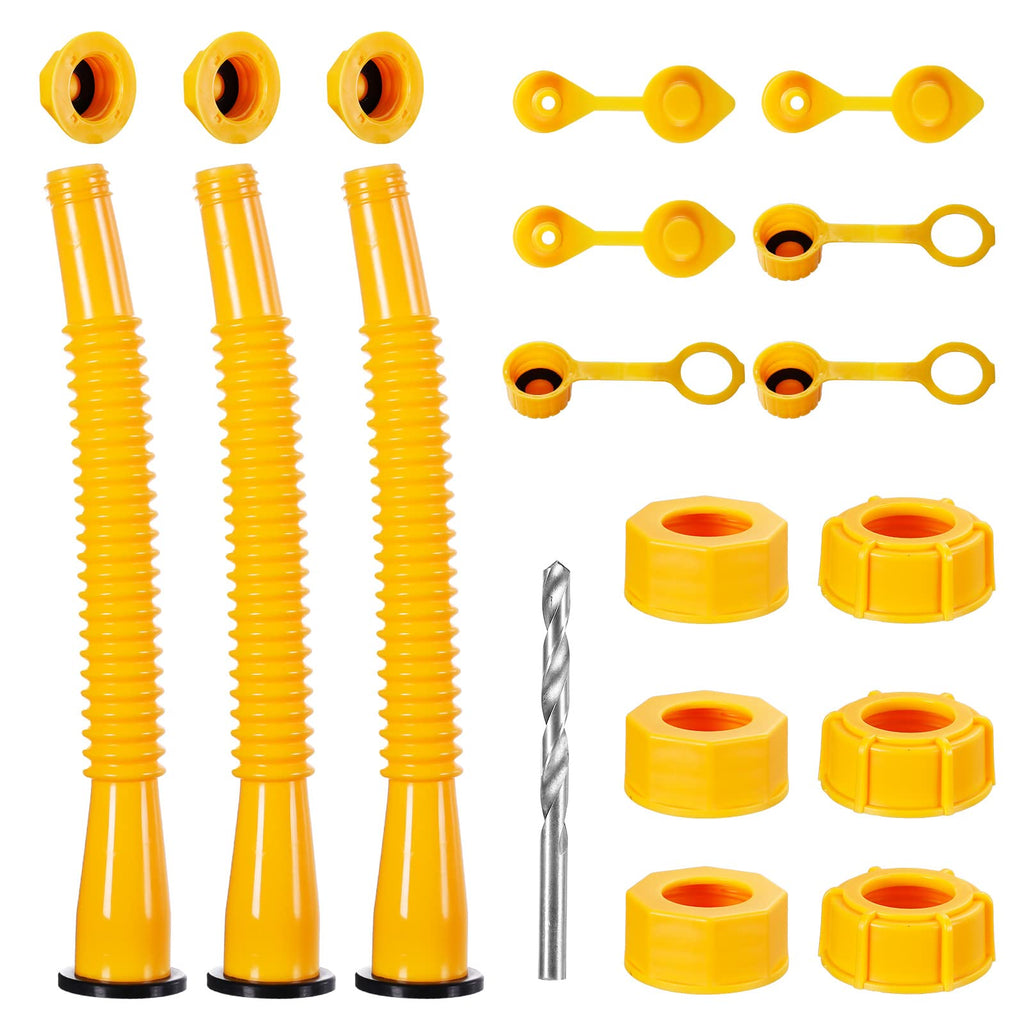 Gas Can Spout Replacement Kits 3 Pack Yellow C1991