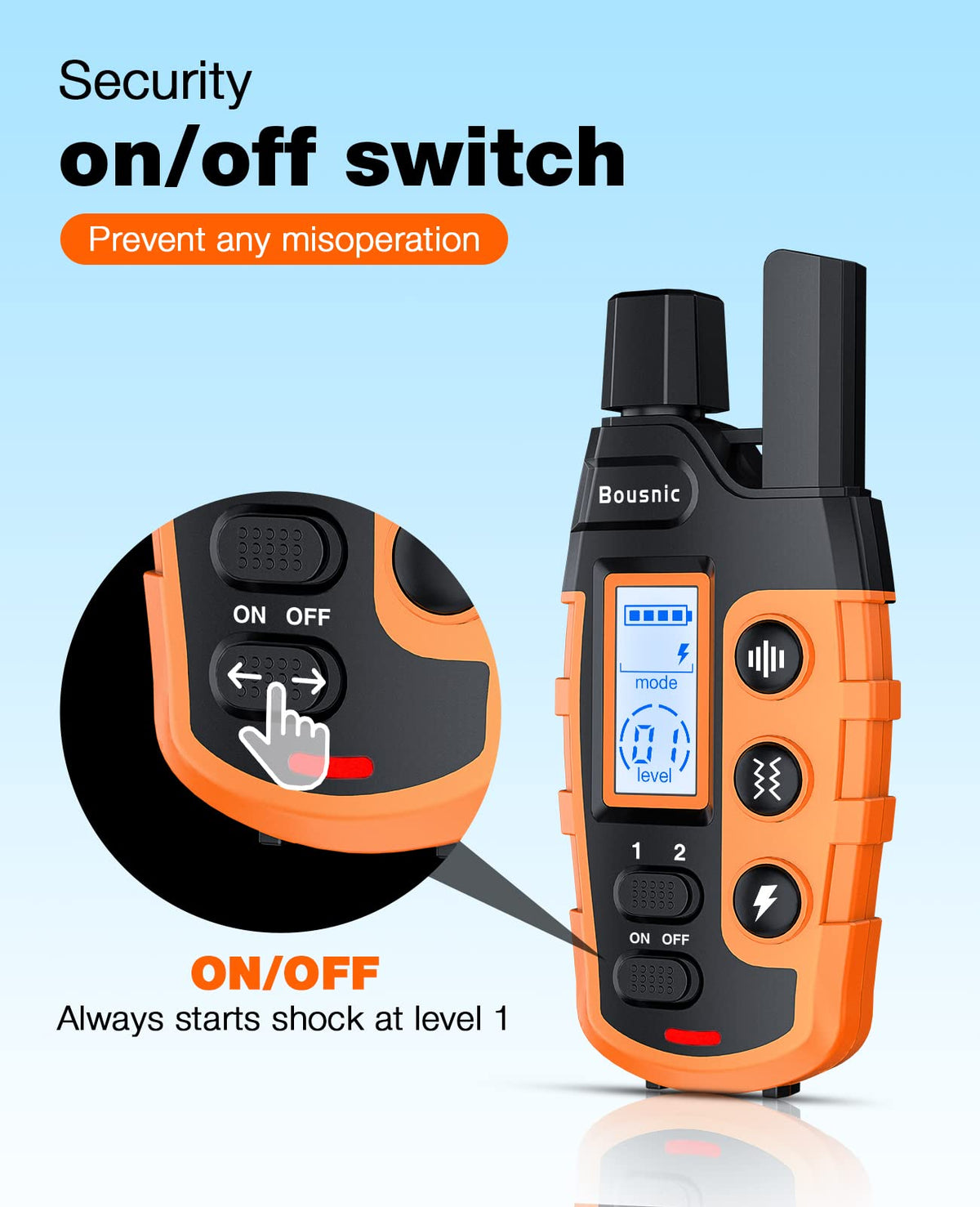 Rechargeable Waterproof Dog Training Collar with Remote E4632