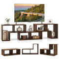 Brown 3-Piece TV Stand with Storage Cubes M3239
