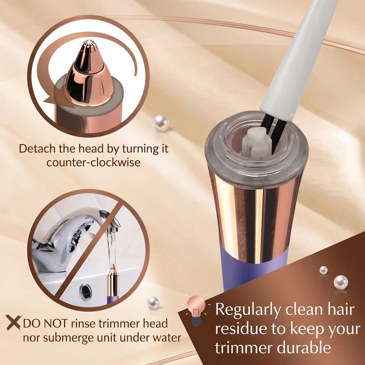 2-in-1 Facial Hair Remover & Eyebrow Trimmer S624