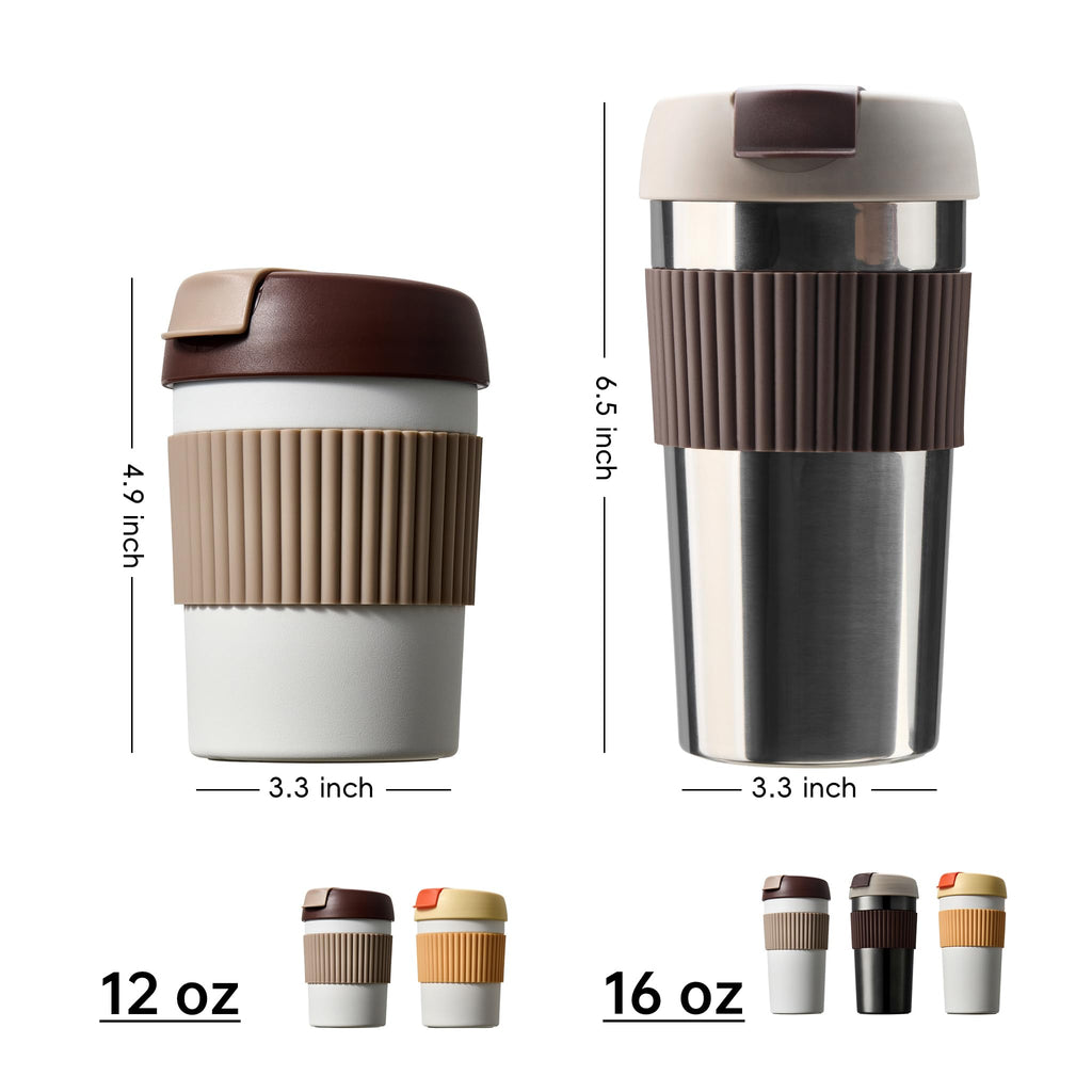 Stainless Steel Insulated Coffee Travel Mug 16oz T574