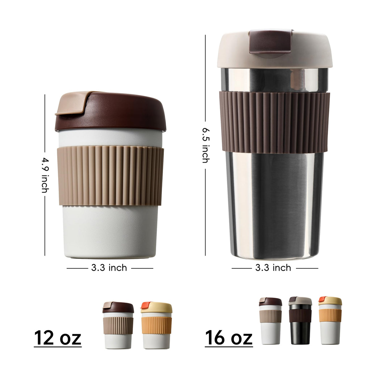 Stainless Steel Insulated Coffee Travel Mug 16oz T574