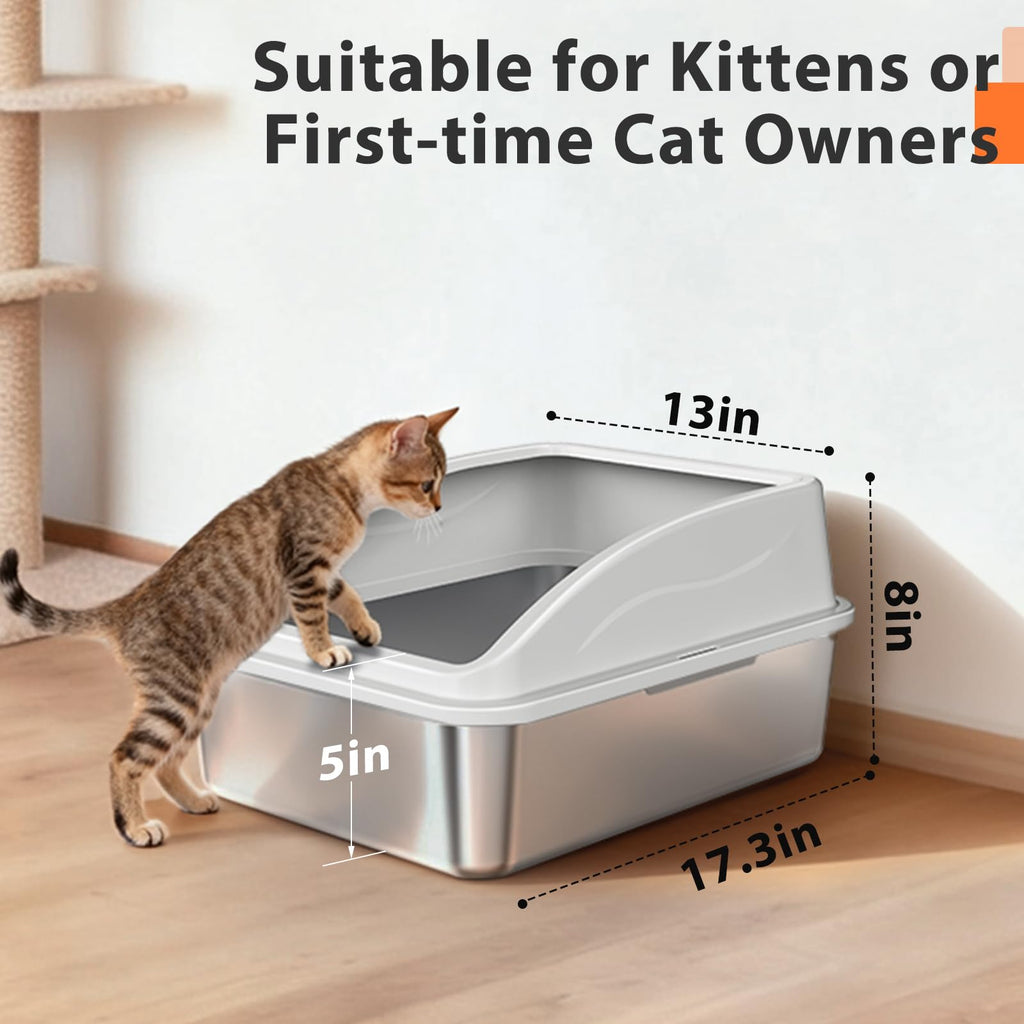 Stainless Steel Litter Box with Lid X9840