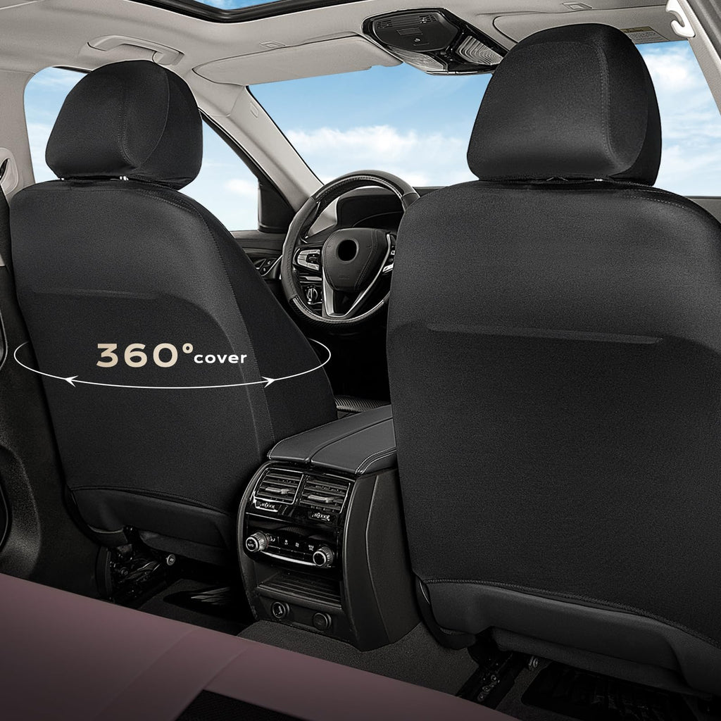 Pink Black Leather Car Seat Covers Full Set 5 Seats S748