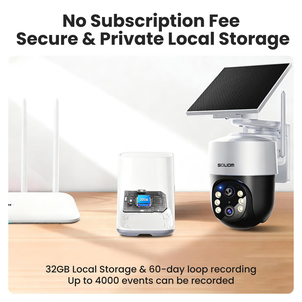 4K Solar Security Cameras Wireless Outdoor System 4-Cam Kit H94943