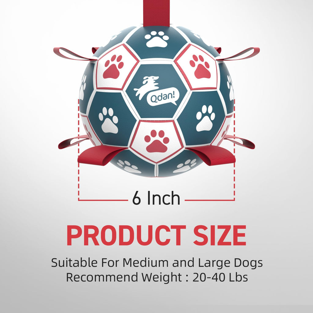 6 Inch Dog Soccer Ball with Straps F973950