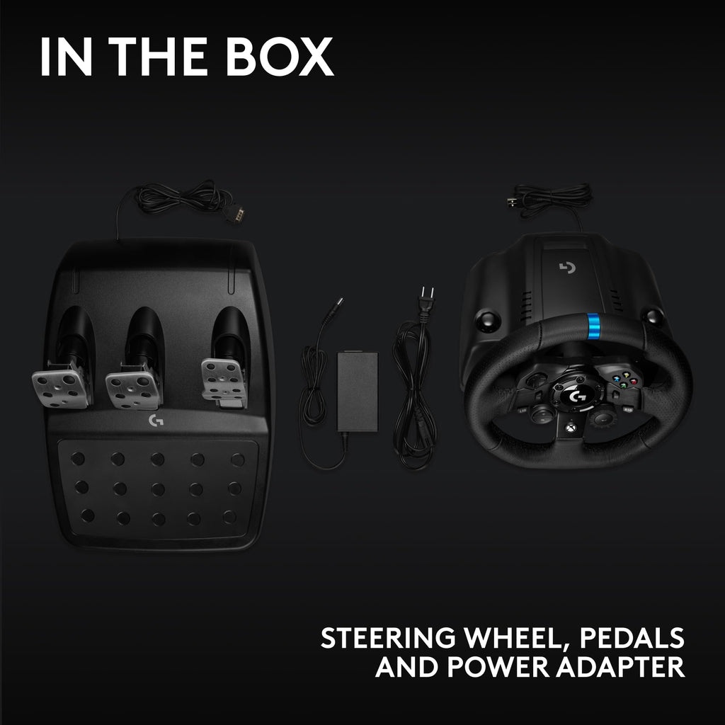 Racing Wheel and Pedals with Force Feedback and Leather Wheel Cover K5874