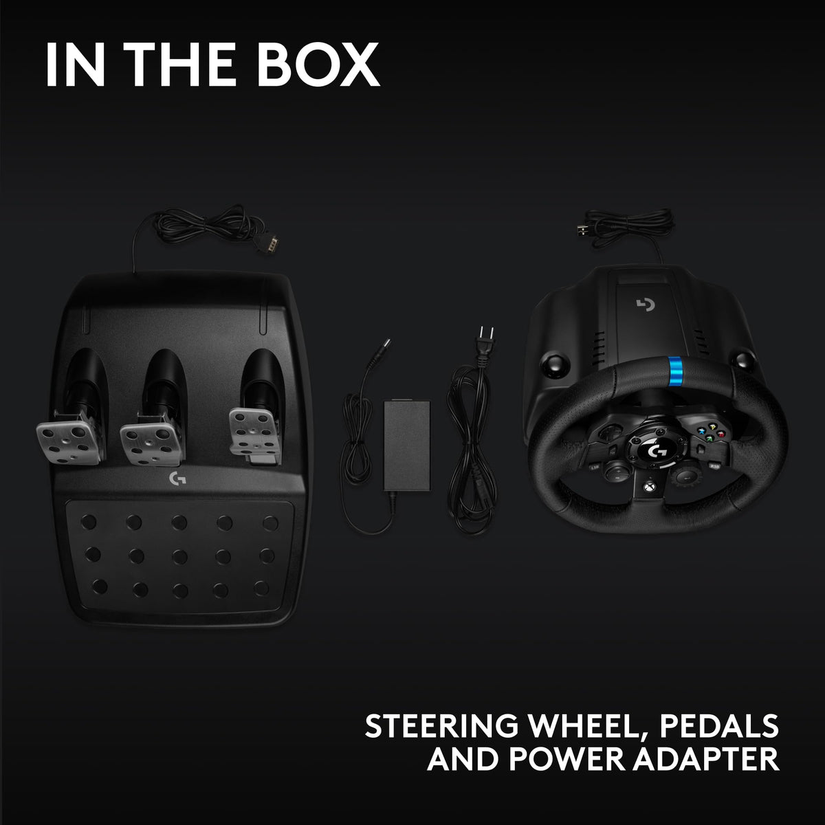 Racing Wheel and Pedals with Force Feedback and Leather Wheel Cover K5874