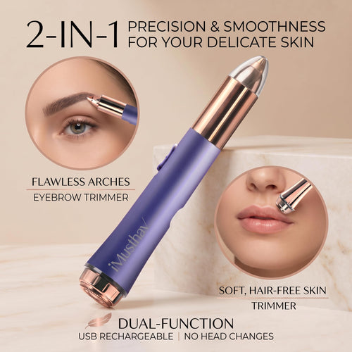 2-in-1 Facial Hair Remover & Eyebrow Trimmer S624