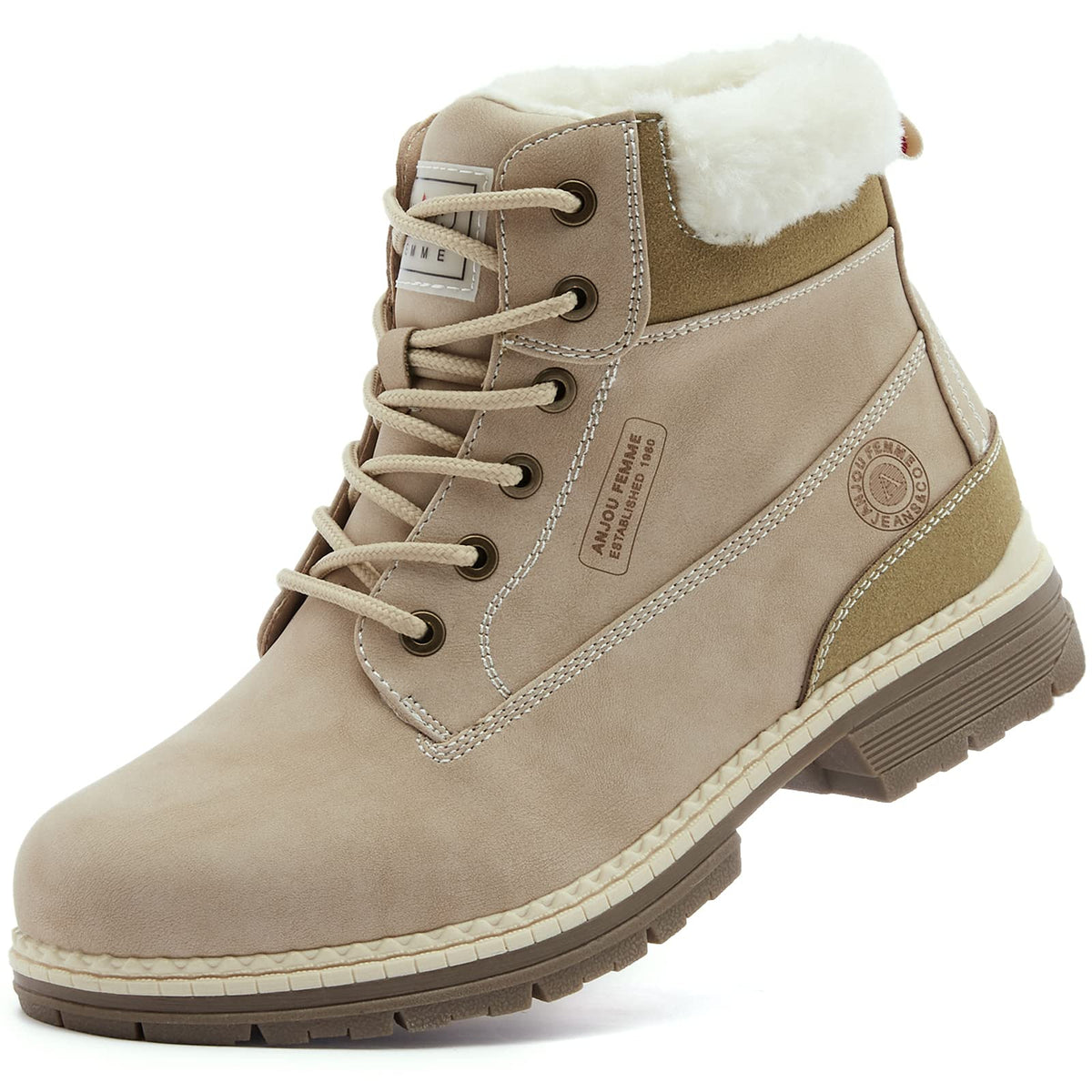 Waterproof Warm Fur Ankle Boots V81284