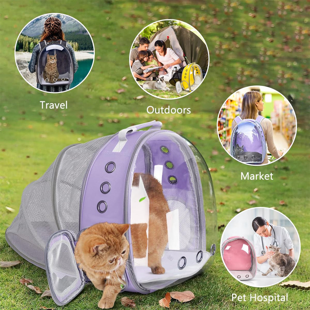 Expandable Cat Carrier Backpack with Bubble Window O483875