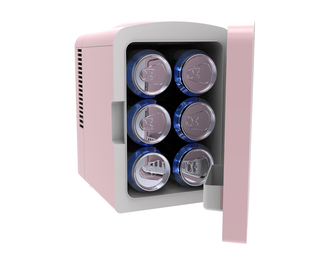 Pink 6.5L Mini Personal Fridge Cooler H676214
