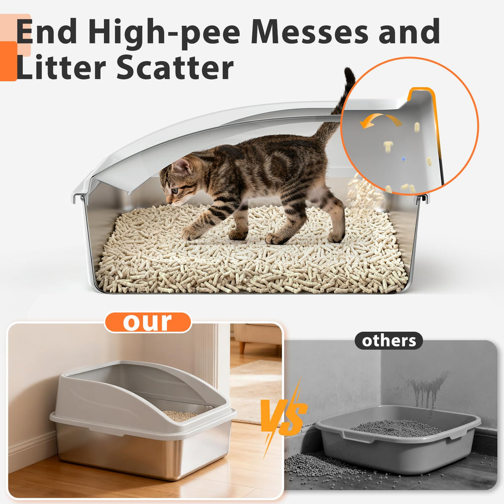 Stainless Steel Litter Box with Lid X9840