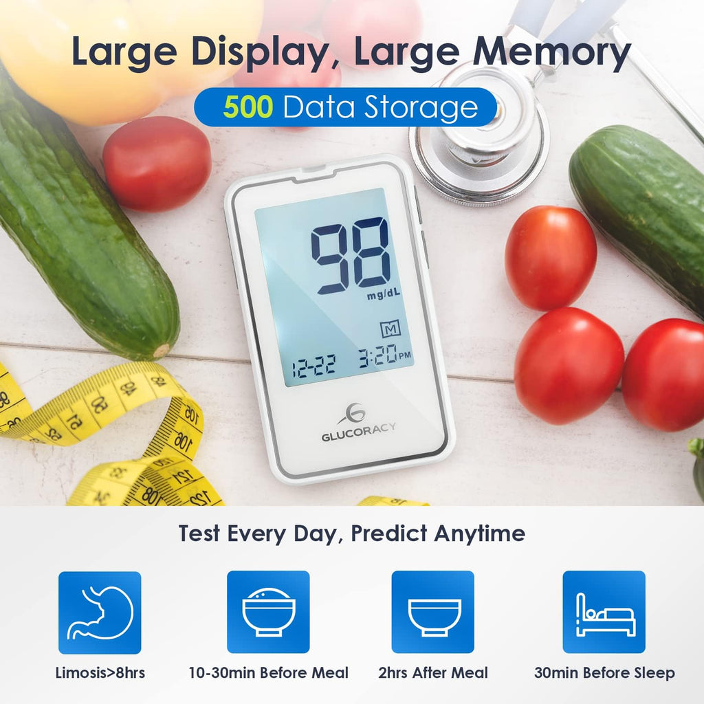 Blood Glucose Monitor Kit with 100 Test Strips D166